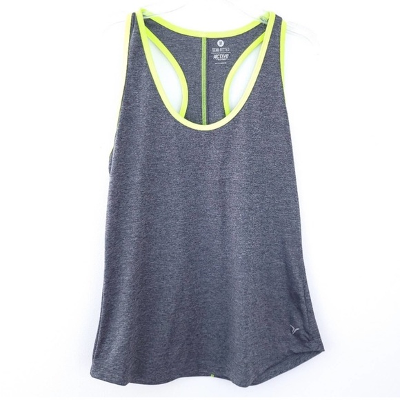 Old Navy Active Semi-Fitted Tank Top, Small, Gray with
Neon Trim - Picture 1 of 6